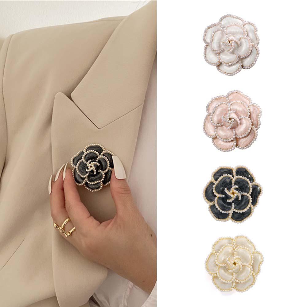 USNOW Trâm Cài Khăn Choàng Lụa Hình Hoa Trà Phong Cách Hàn Quốc Cho Nữ