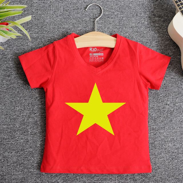 áo sao vàng 5xl big szie, áo cờ đỏ sao vàng trẻ em, áo sao vàng người lớn chất thun lạnh loại 1