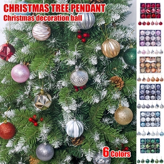 Quả Cầu Treo Trang Trí Cây Thông Noel Kiểu Dáng Sáng Tạo 6 Màu Sắc