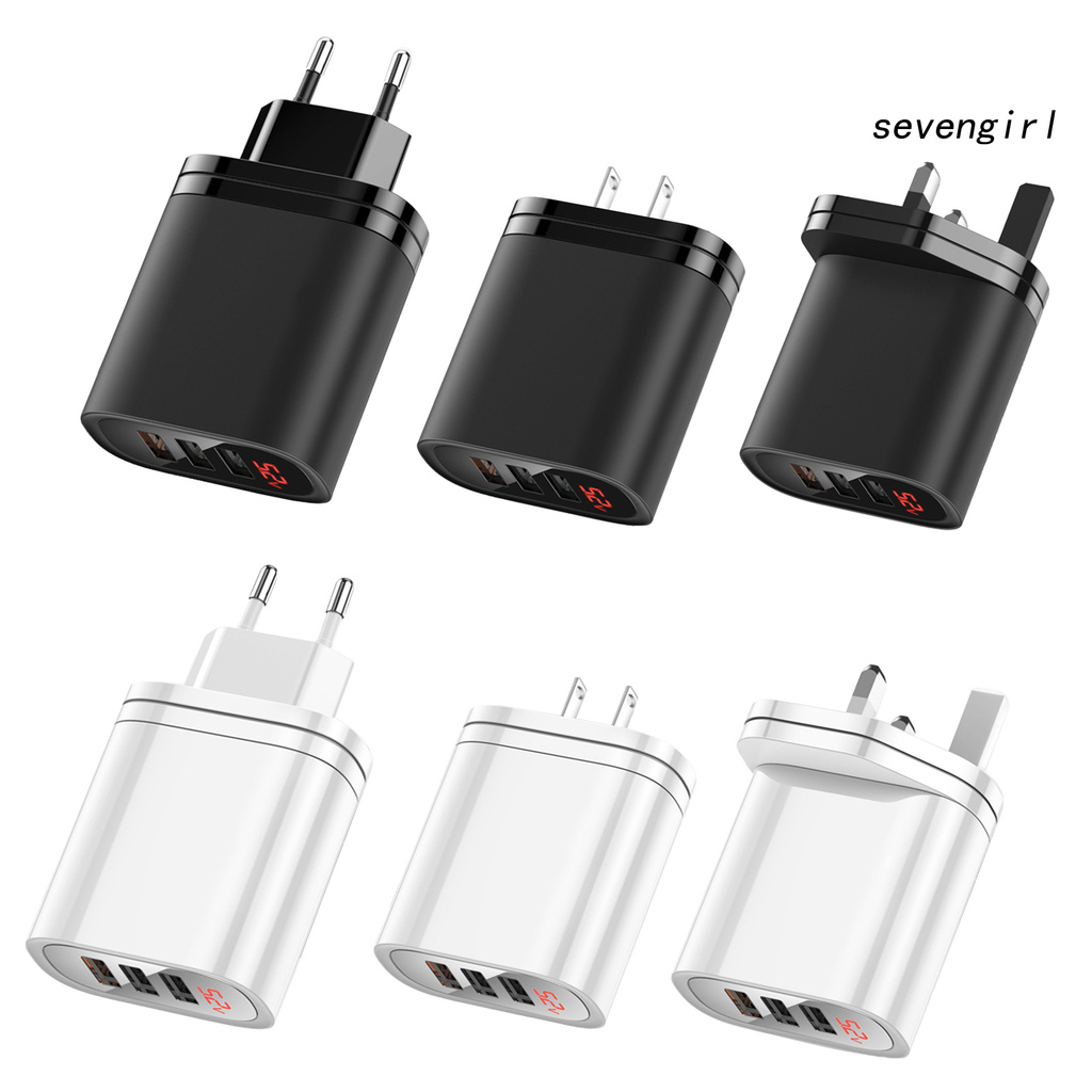 Củ Sạc Nhanh Sev-30W 3 Cổng Usb Qc3.0 Cho Ios Android