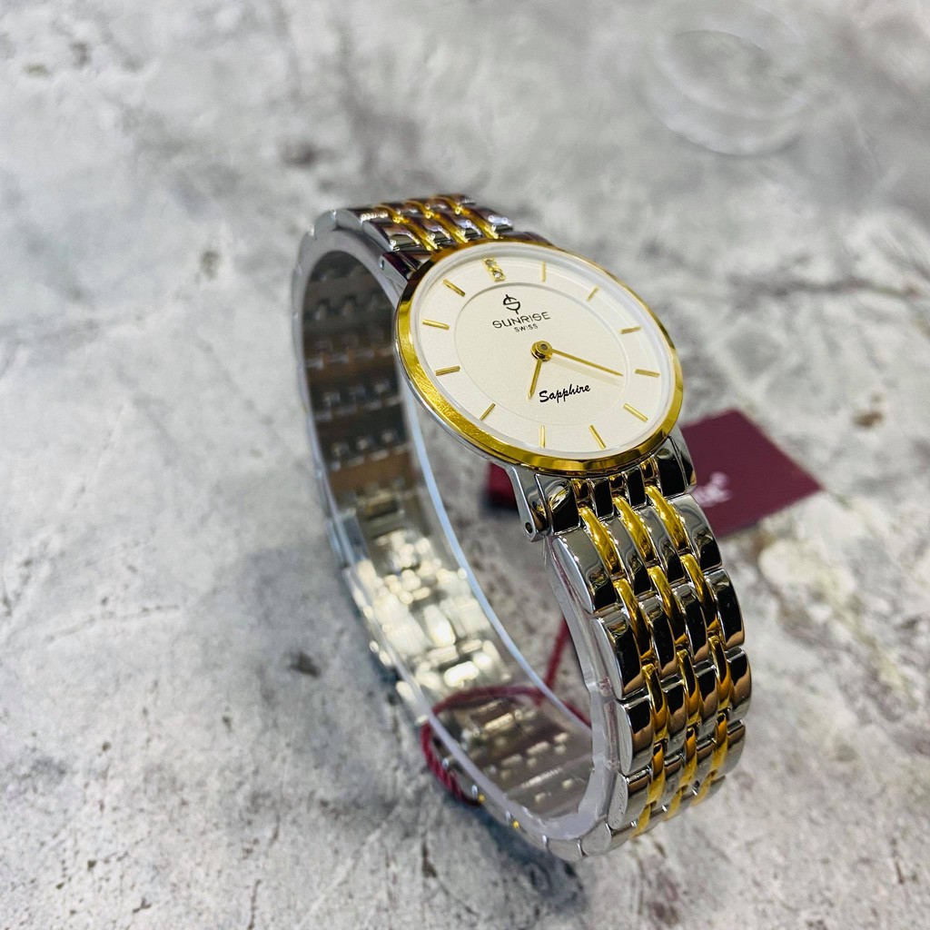 Đồng hồ Sunrise Nam Nữ chính hãng 737SWC.SG.T - kính saphire chống trầy - chống nước