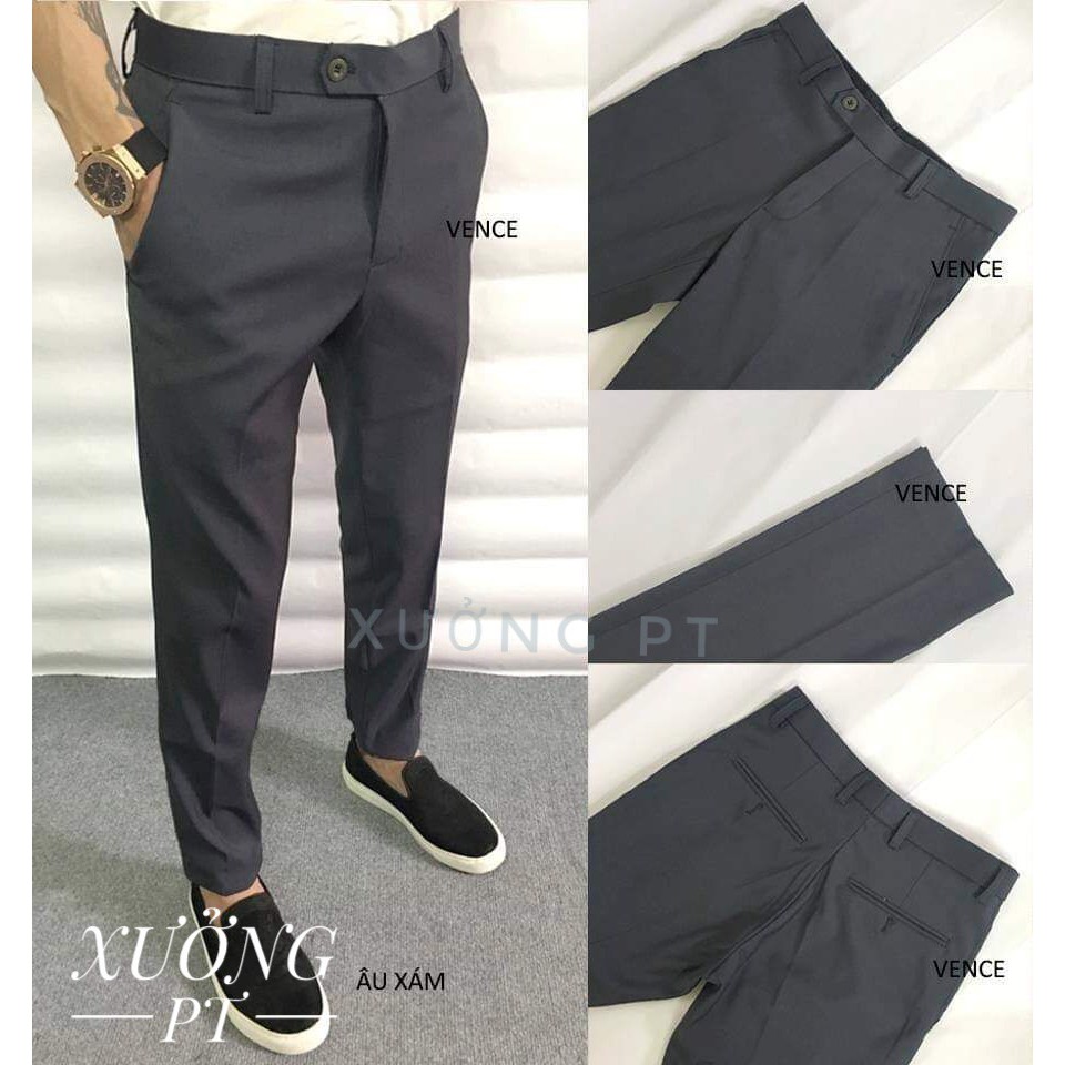 Quần âu nam màu Ghi đậm, Ghi nhạt, Xám xanh , Đen , Xanh than dáng Hàn Quốc | BigBuy360 - bigbuy360.vn