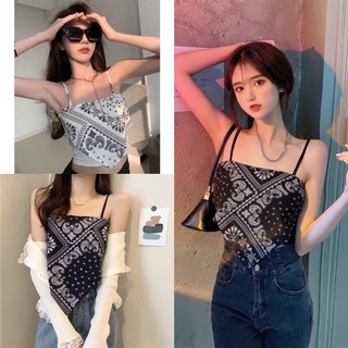 Áo 2 dây thun nữ thổ cẩm so hot 🦋 áo yếm nữ thổ cẩm hai màu siêu xinh tc