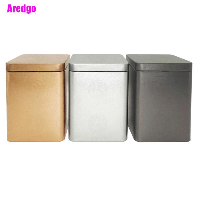 Hộp thiếc vuông đựng lá trà tiện dụng
