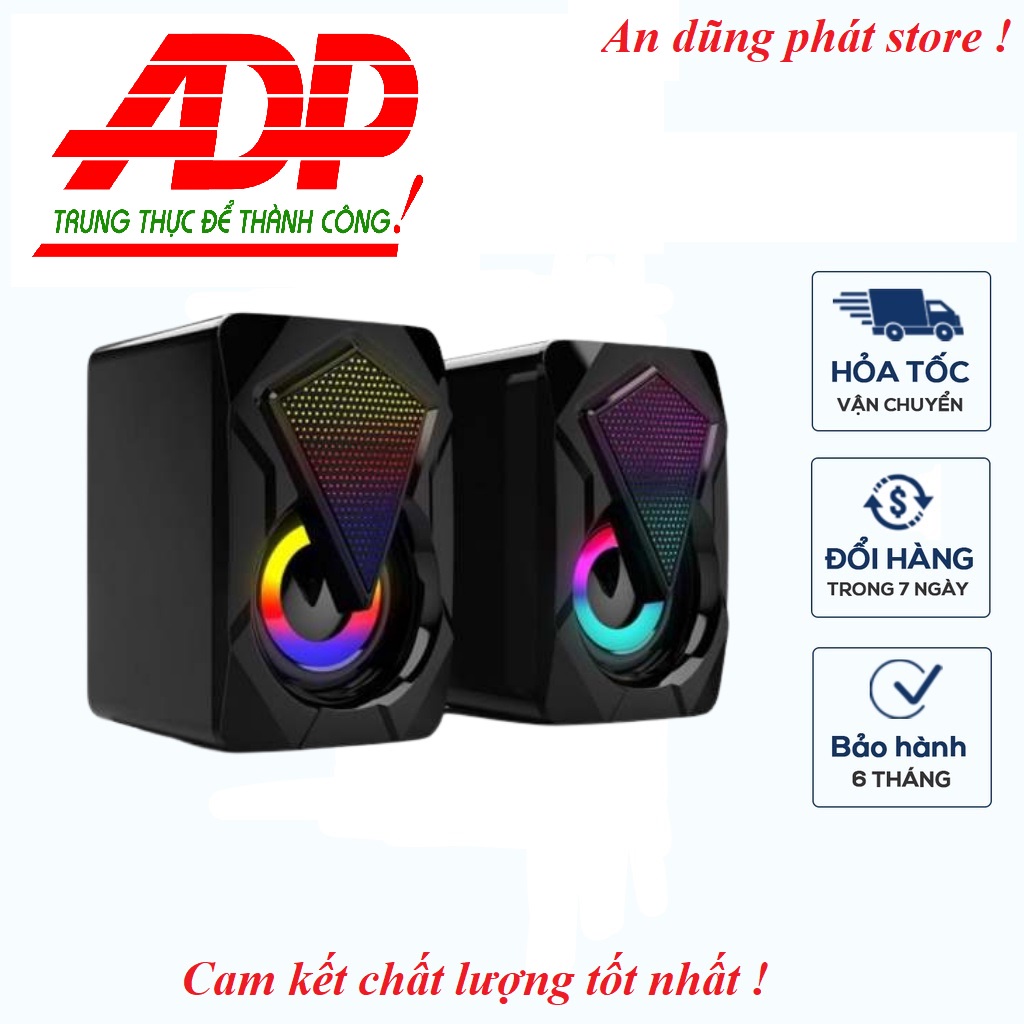 Loa Máy Tính Gaming Cắm Nguồn USB Hiệu Ứng Đèn LED Âm Thanh HD Chất Lượng Cao - ADP1046 / 101Z | BigBuy360 - bigbuy360.vn