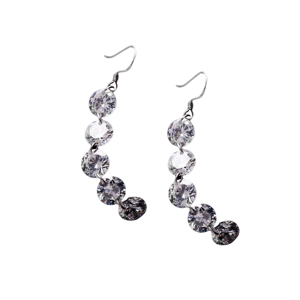 Đôi Khuyên Tai Dài Đính Đá Thời Trang Cho Nữ