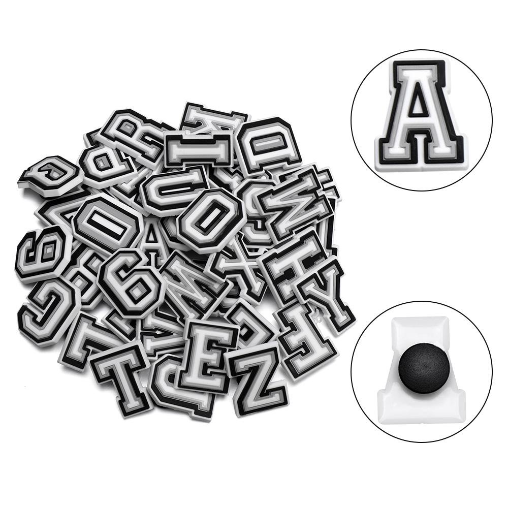 .N Phụ Kiện Trang Trí Lỗ Giày Bằng PVC In Chữ Cái Chăm Sóc &amp; Phụ Kiện Trang Trí Charms