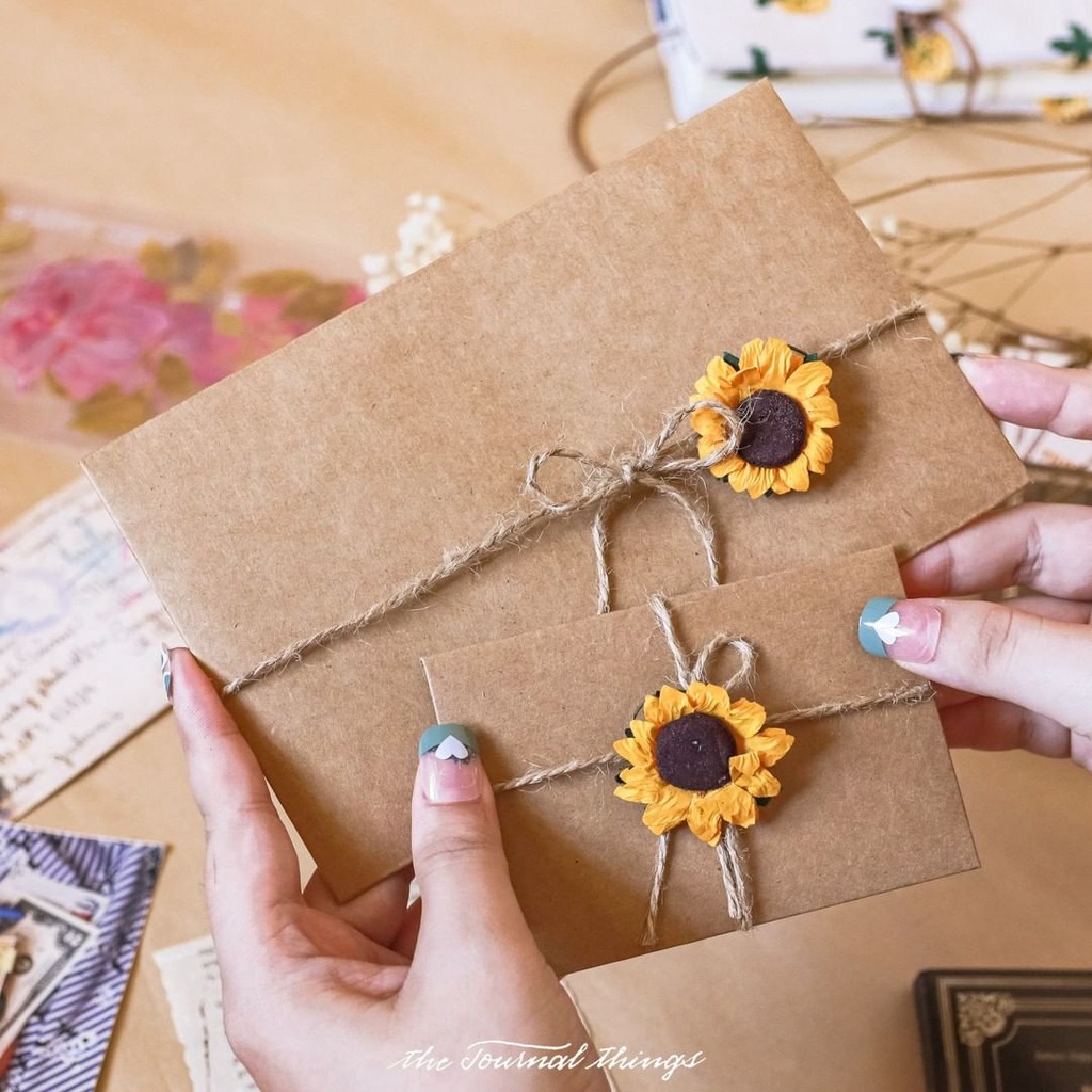 Thiệp Kraft Hoa Hướng Dương