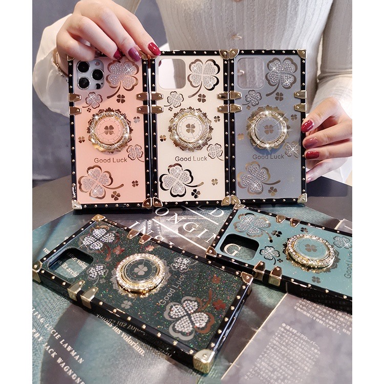 Ốp Điện Thoại Vuông Có Vòng Đỡ Gương Cho Vivo Y15S Y15A Y52 Y72 Y51 Y33S Y21 Y21S Y31 X50 X50PRO X60 X60PRO X70 X70PRO