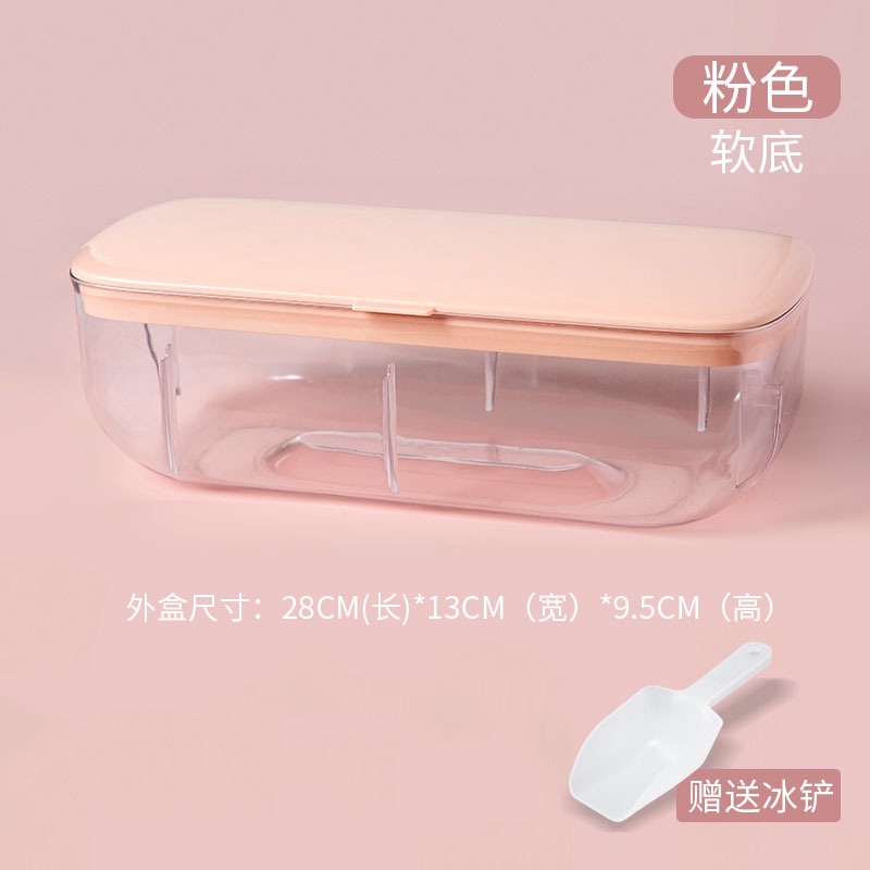 Khay làm đá viên TAILI dung tích lớn bằng silicon có nắp đậy dùng cho tủ lạnh