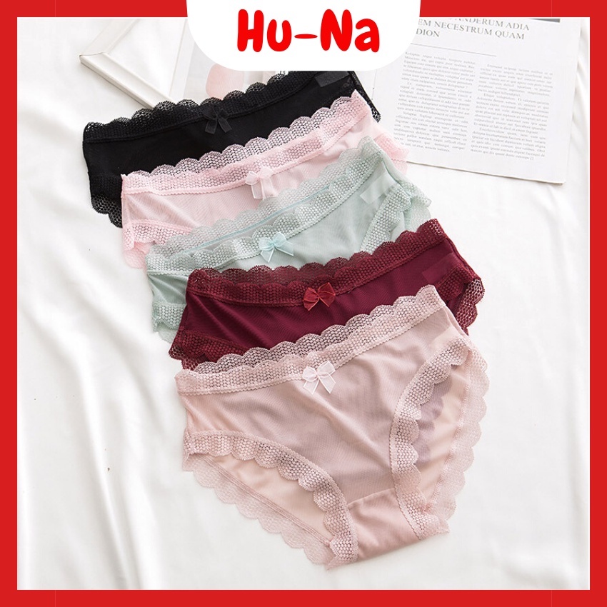 Quần lót nữ sexy HuNa quần lót REN nữ lụa mềm mịn thoángt khí-NH03-NaHu