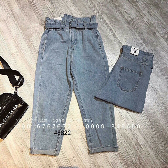 Quần baggy nữ kèm đai phong cách hàn quốc nữ XƯỞNG MAY TC2