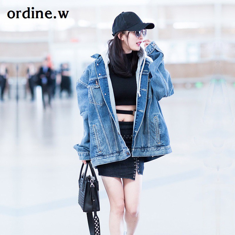 ORDER_denim jacket phối mũ Sunmi, Dương Mịch