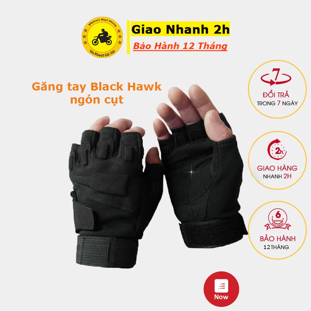 Găng Tay Ngón Cụt Black Hawk