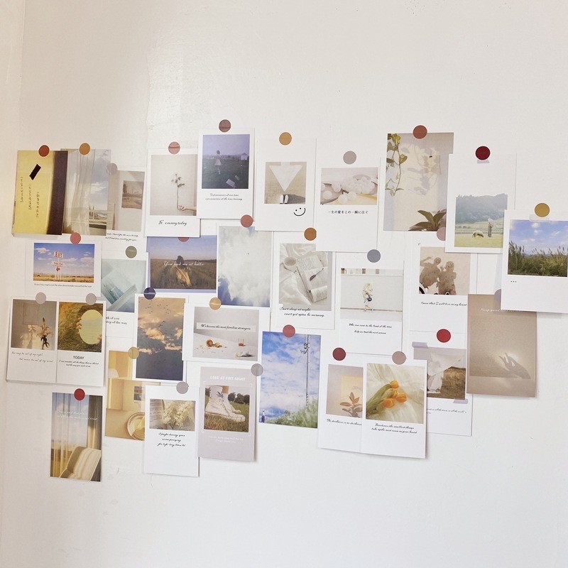 Bộ ảnh Post Card decor dán tường , trang trí phòng bàn học phụ kiện trang trí chụp ảnh nhiều phong cách