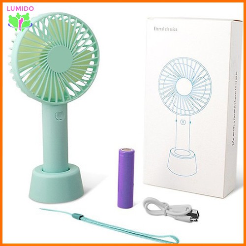 QUẠT MINI TÍCH ĐIỆN CẦM TAY N9 CÓ ĐẾ LUMIDO | BigBuy360 - bigbuy360.vn
