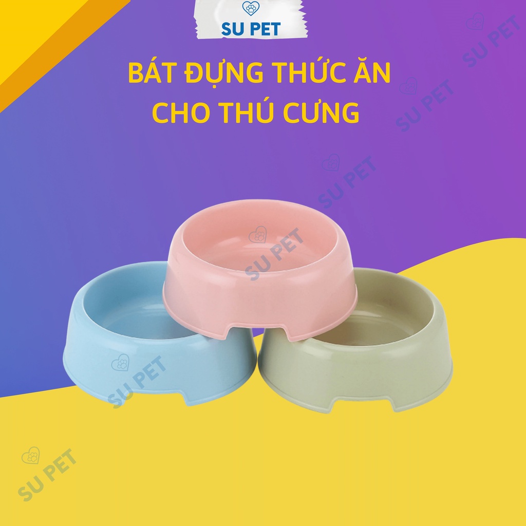 Khay bát nhựa đựng thức ăn cho mèo và thú cưng