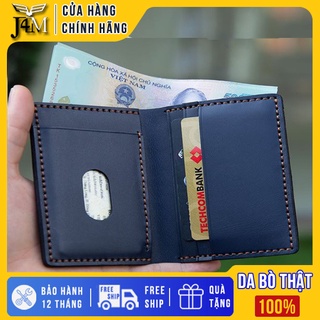 Ví nam da thật kiểu đứng J4M cao cấp siêu chất, da bò thật, sản phẩm cho nam và nữ đựng tiền và giấy tờ