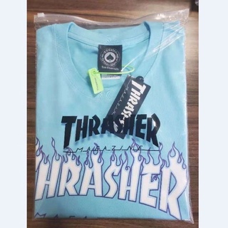 Áo Thrasher lửa trắng xanh/ đen xanh