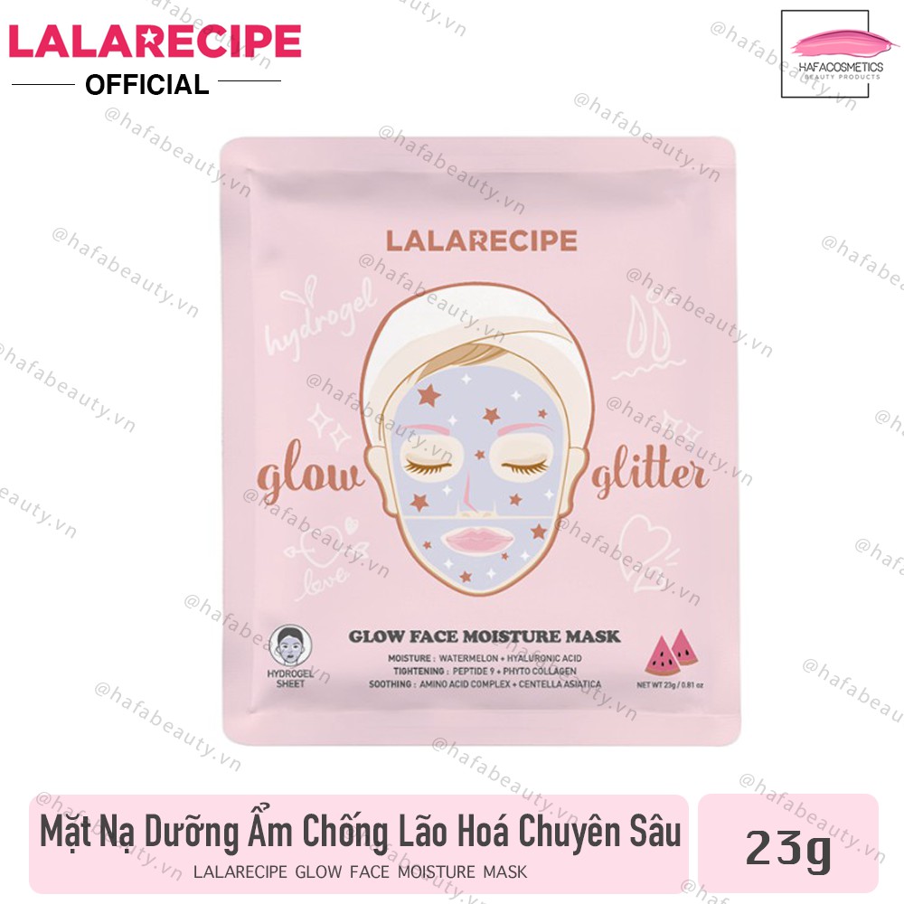 Mặt Nạ Thạch Dưỡng Ẩm Chống Lão Hoá Chuyên Sâu LALARECIPE Glow Face Moisture Mask 23g