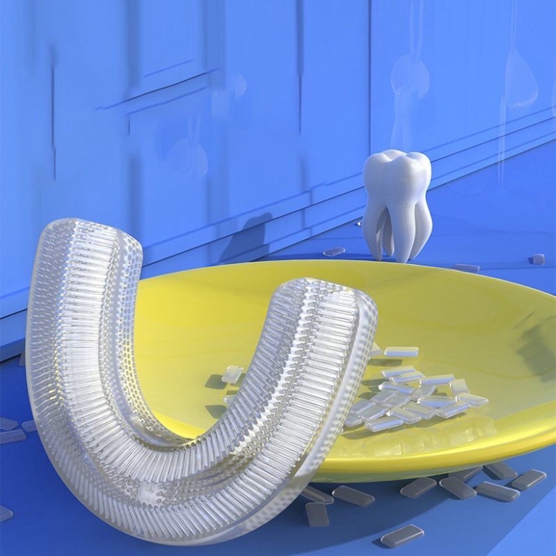Bàn Chải TRẺ EM Đánh Răng Cho Bé - Bàn Chải Đánh Răng Trẻ Em Hình Chữ U - Silicon Siêu Mềm Cho Bé Từ 2 Tuổi