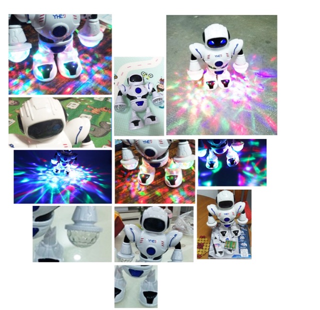 Robot nhảy múa phát nhạc đèn flash vui nhộn cho bé