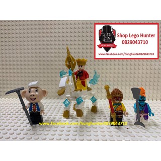 Xếp Hình Minifigures Tây Du Ký combo 4 thày trò Đường Tăng - Tôn Ngộ Không - Trư Bát Giới - Xa Ngộ Tĩnh và Bạch Long Mã