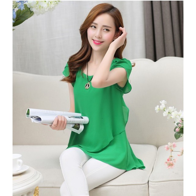 Áo nữ tay búp sen vải voan bồng sm92