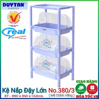 🚀TBA SHOP🚀 Kệ úp chén có nắp LỚN 3 ngăn-4 tầng- KT- 59.5 x 40.5 x 121 cm - DUY TÂN