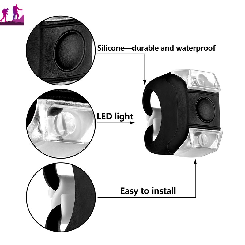 Đèn LED Cảnh Báo An Toàn 50% OFF Cho Xe Đạp Leo Núi 3 Chế Độ