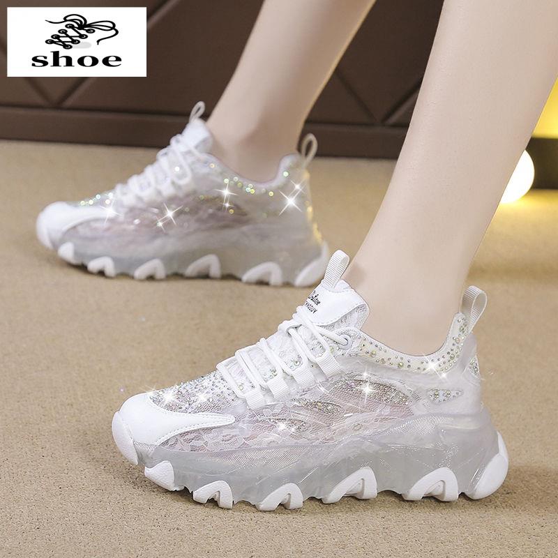 Giày Thể Thao Đế Dày Phối Lưới Mỏng Thoáng Khí Thời Trang Cho Nữ