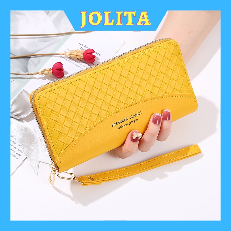 Ví cầm tay dài nhiều ngăn đựng tiền điện thoại thời trang Hàn Quốc cao cấp sang trọng đẹp hot trend JOLITA VDCT14