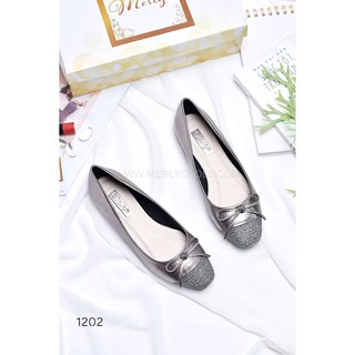 [Form lớn giảm 1 size] Giày búp bê mũi vuông HANULA 1202