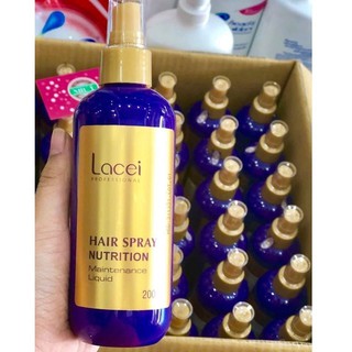 [Bán Chạy] NƯỚC XỊT DƯỠNG TÓC LACEI NUTRITION TÍM 200ML