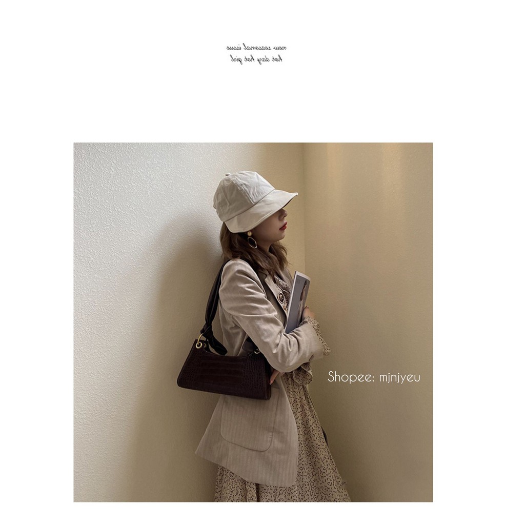 Túi kẹp nách Da Rắn Dây Xích Ngọc độc đáo chất da cao cấp siêu trend 2020