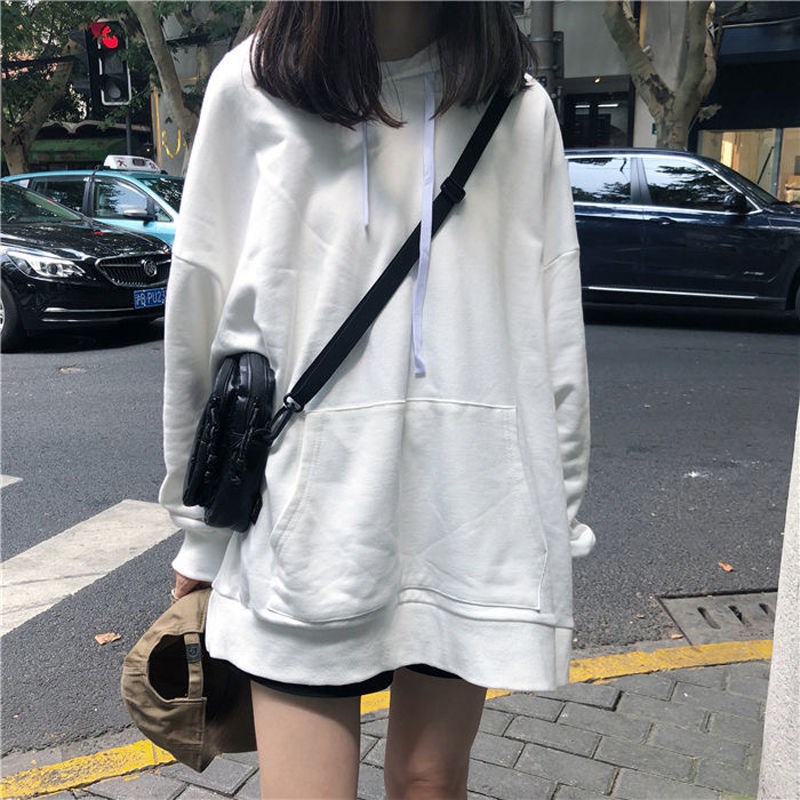 Áo Khoác Hoodie Cỡ Lớn Phối Khóa Kéo Sành Điệu Cho Nữ