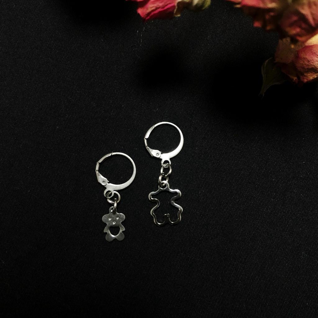 Khuyên Tai Hình Gấu Phong Cách Hip Hop Đơn Giản Dễ Phối Đồ 19551