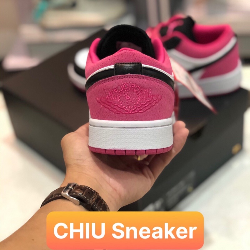 Giày thể thao Sneaker Jordan low Hồng Binz phiên bản SC da thật jd1 cổ thấp