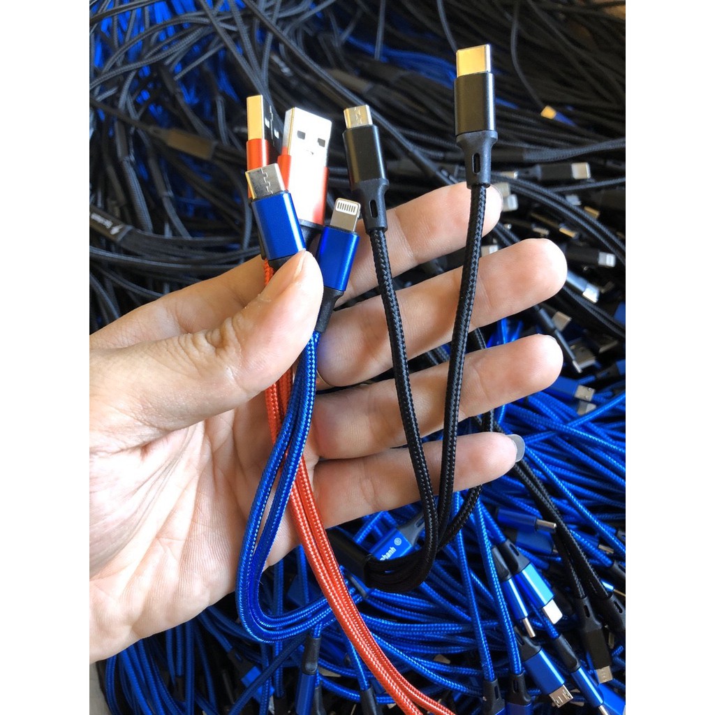 Cáp dù đa năng 3 đầu  tiện lợi - bền bỉ