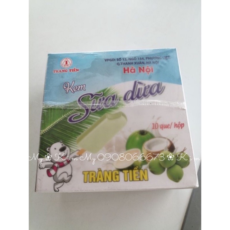 Hộp 10 cây Kem vị Sữa Dừa thơm béo ngậy