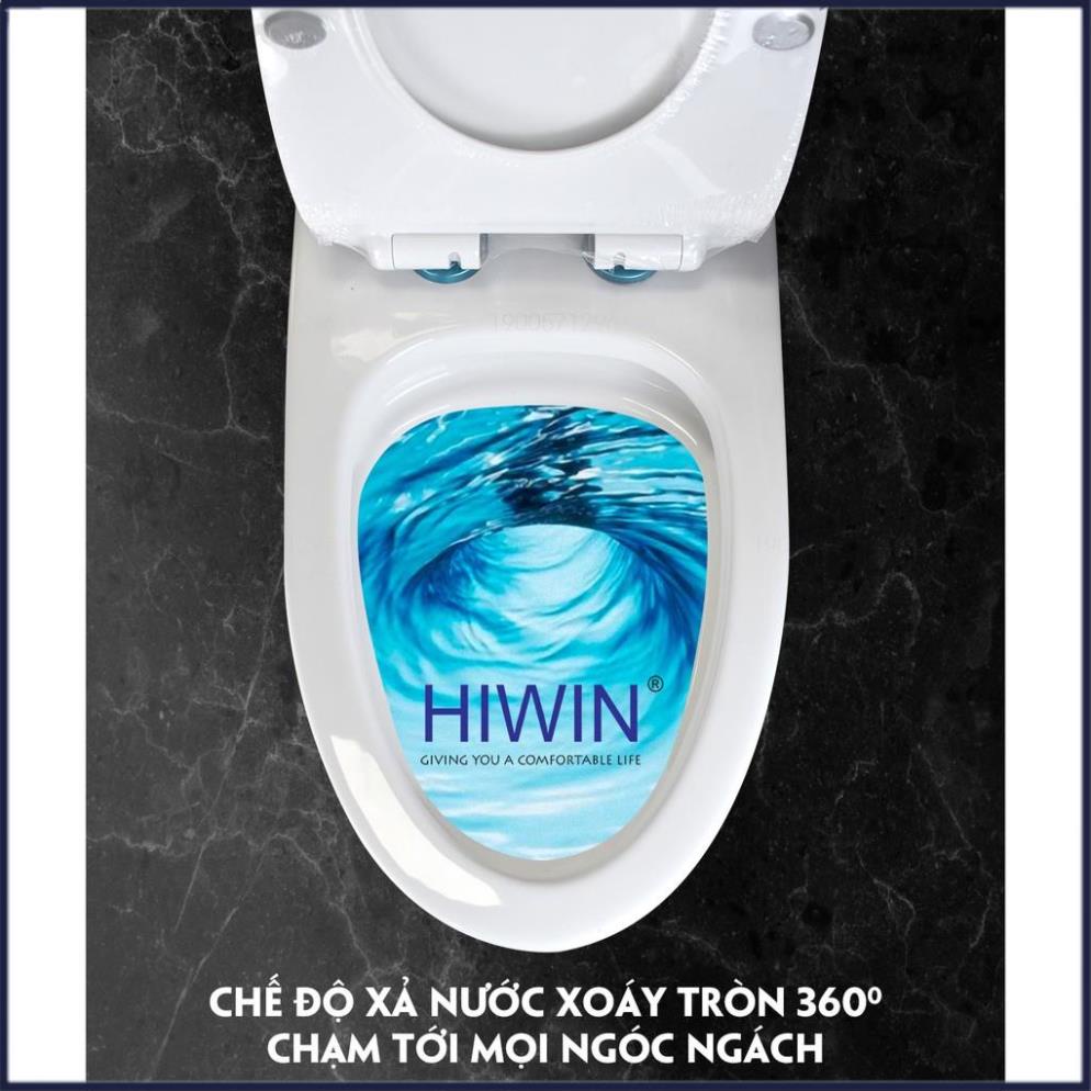 Bồn cầu nguyên khối sứ tráng men chống bám bẩn cao cấp HIWIN MT-2040