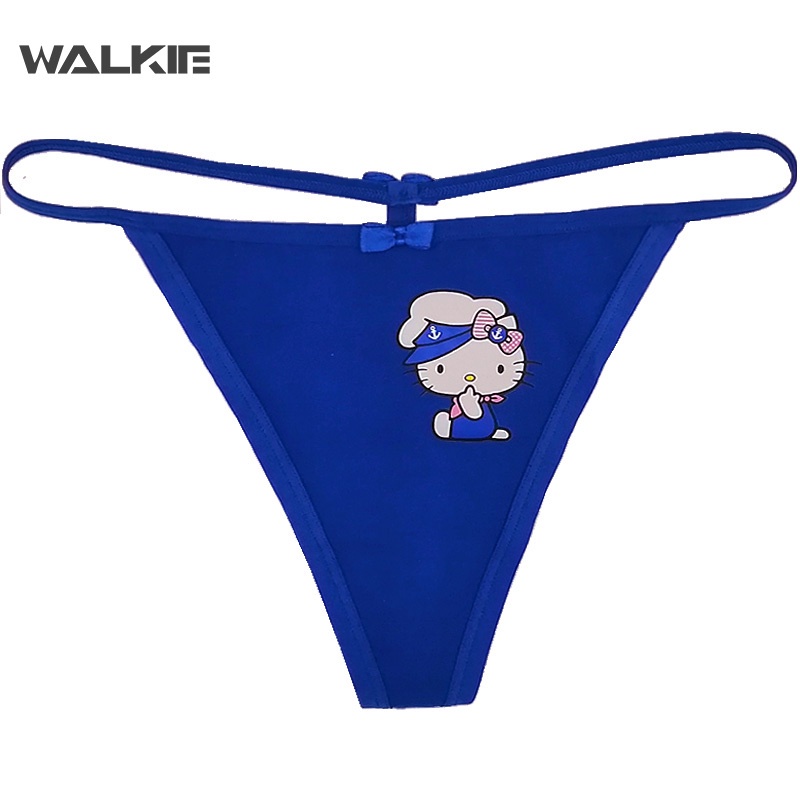 Quần Lót Cotton Mỏng Thắt Nơ In Họa Tiết Hello Kitty Đáng Yêu Thời Trang Mùa Hè Cho Nữ