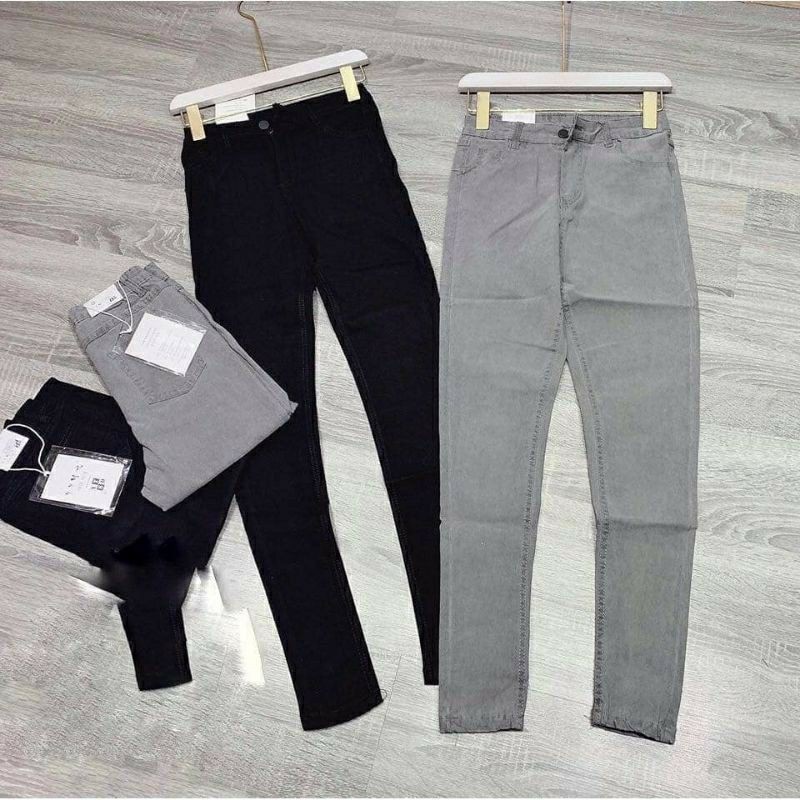 QUẦN LEGGING CẠP CAO QUẦN JEAN ÔM BODY CHẤT SIÊU CO GIÃN BÒ GIẤY