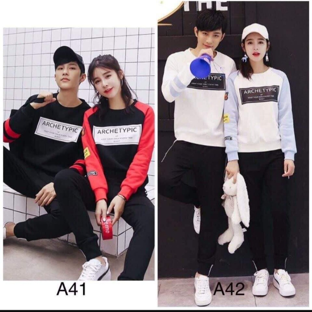 Áo thun cotton nam nữ ACHETYPIC dài tay cổ tròn, áo cặp đôi giá sỉ