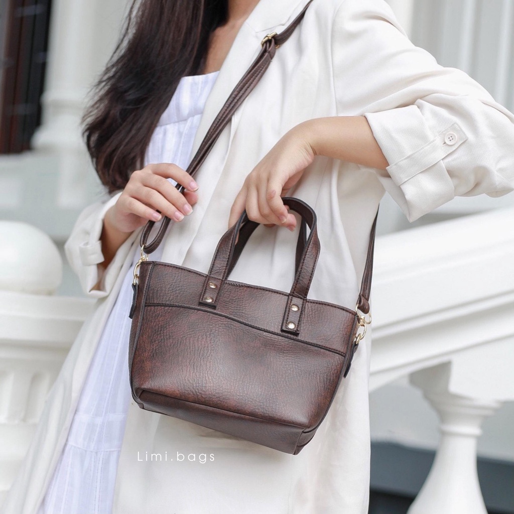 Túi xách tay nữ mini nhỏ xinh đeo chéo đeo vai phong cách Hàn Quốc thời trang Vintage dễ thương da mềm ALA Limi Bags