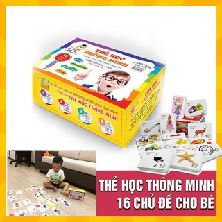 Bộ 416 Thẻ Học Tiếng Anh Thông Minh Flashcard Cho Bé, Thẻ 16 Chủ Đề Song Ngữ Anh-Việt Theo Phương Pháp Glenn Doman