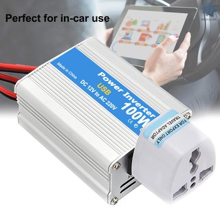 M&S Portable Car Power Inverter 100W DC 12V to AC 220V Charger Converter Transformer with Charging U