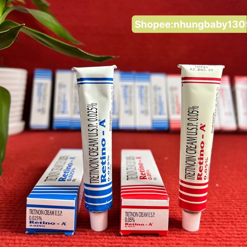 Kem Retino-A 0.025% -0.05% Vitamin A Chống nếp nhăn, Chống lão hoá, Chống mụn
