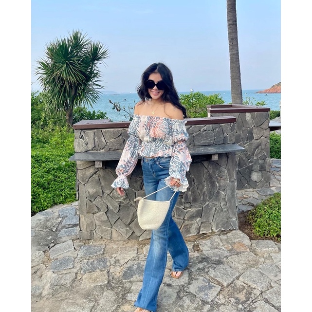 Áo kiểu tay phồng Lala top bẹt vai