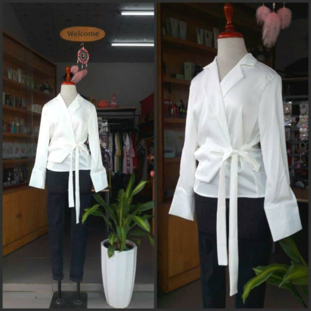 Áo sơ mi vạt xéo
